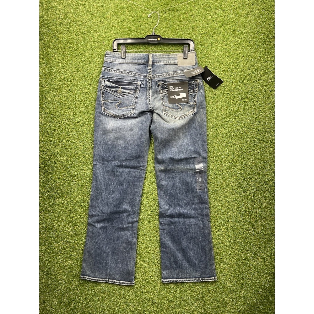 Silver Jeans Mens 31x30 Zac Relaxed Fit Straight Leg Dark Wash Denim Work NWT